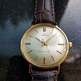 Men's Movado Kingmatic S 14k Gold 34mm Automatic, c.1960s Swiss Vintage GP9BRN