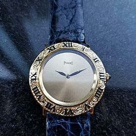 Unisex Piaget 18K Gold ref.9118 Manual Wind Dress Watch, c.1970s Swiss LV634