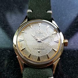 Mens Omega 1950s 35mm Gold-Capped Constellation Automatic Vintage Watch LV649GRN