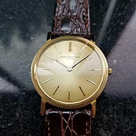 Men's Vacheron Constantin Patrimony 33mm 18k Gold Hand-Wind 1970s Watch LV978