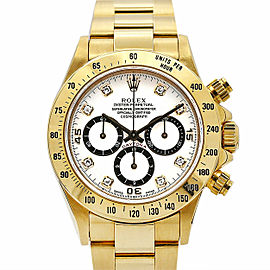 Men’s Rolex Daytona Zenith 40mm, 18k Yellow Gold, White dial, 16528