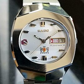 Rado Vintage Musketeer VIII 1970s Automatic Mens Stainless Swiss 35mm Watch L200