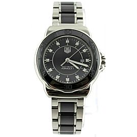 TAG HEUER FORMULA 1 DIAMOND WAH1314.BA0867 BLACK CERAMIC LADIES LUXURY WATCH