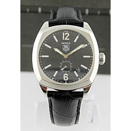 TAG HEUER MONZA WR2110.FC6164 MENS AUTOMATIC BLACK LEATHER WATCH BARGAIN