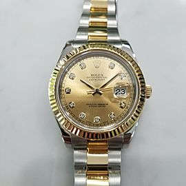 Men's Rolex Datejust II 116333 41mm 18k & SS Automatic Unworn Paper & Box BU101