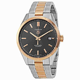 TAG HEUER CARRERA WV215F.BD0735 AUTOMATIC 18K ROSE GOLD MENS LUXURY GRAY WATCH