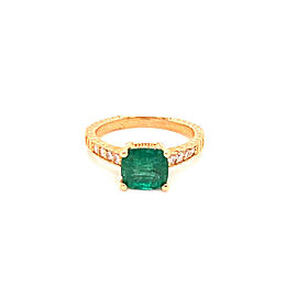 Diamond Emerald Ring 14k Gold 2.01 TCW Women Certified $3,950 914185