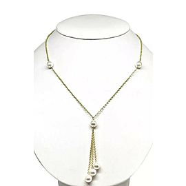 Akoya Pearl Necklace 14k Gold 7.70 mm Drop 17.75" Certified $1,500 721776