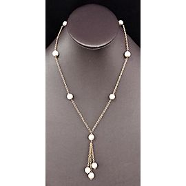 Akoya Pearl Necklace 14k Gold 8.5-8 mm 18" Women Certified $2,950 721470