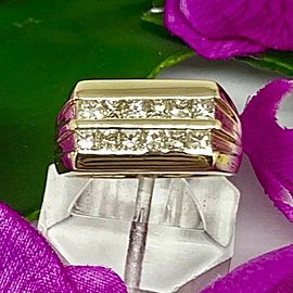 Diamond Ring 14k Gold 2 CTS Princess Cut Unisex Certified $4,200 606238