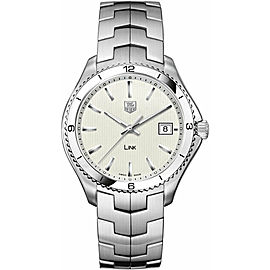 TAG HEUER MENS LINK WAT1111.BA0950 SWISS QUARTZ MENS LUXURY SILVER 40MM WATCH