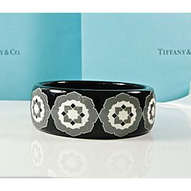 Tiffany & Co. Picasso Black White Wide Zellige Bangle Italy