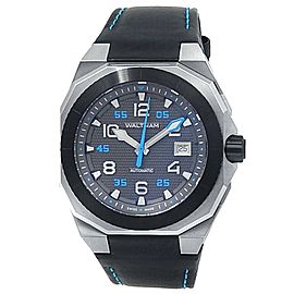 Waltham AeroNaval Stainless Steel Leather Automatic Black Men's Watch