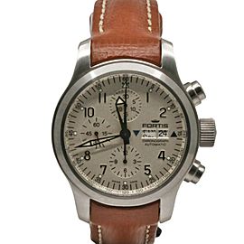 Men's Fortis B-42 Chronograph 42mm, Stainless Steel, Beige dial, 635.10.12 K