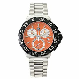 SALE TAG HEUER FORMULA 1 CAH1113.BA0850 QUARTZ CHRONOGRAPH ORANGE STEEL WATCH