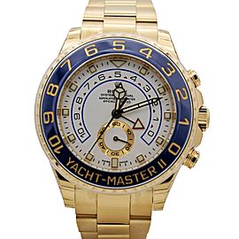 Men's Rolex Yacht-Master II 44, 18k Yellow Gold, White dial, 116688