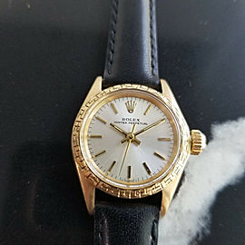 Ladies Rolex Oyster Perpetual Ref 6802 25mm 18k Gold Automatic c1960s RA135