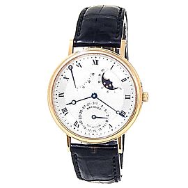 Breguet Classique Power Reserve 18k Yellow Gold Silver Men's Watch 3137BA/11/986