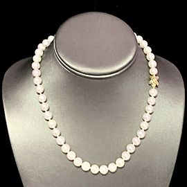 Akoya Pearl Necklace 14k Yellow Gold 16.5" 8.5 mm Certified $4,695 114456