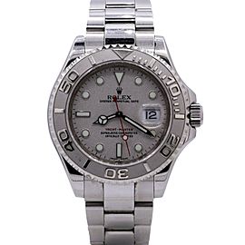 Men's Rolex Yacht-Master 40mm, Stainless Steel, Platinum Dial, 16622