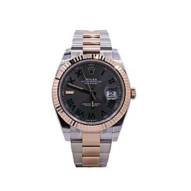 Men's Rolex Datejust 41, Wimbledon, Steel, 18K Everose Gold, Slate dial, 126331