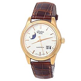 Glashutte Original Senator PanoRama 18k Rose Gold Silver Watch 39-41-03-11-04