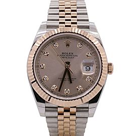 Men's Rolex Datejust 41, 18k Rose Gold and Stainless Steel, Sundust Dial, 126331