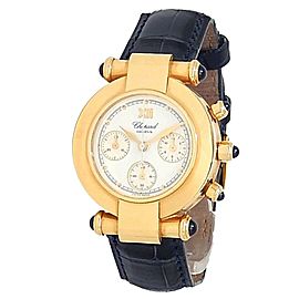 Chopard Imperiale Chronograph 18k Yellow Gold White Ladies Watch