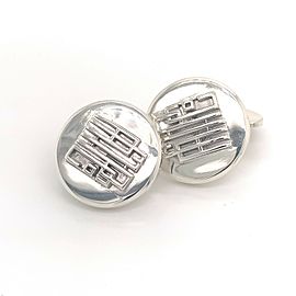 Georg Jensen Estate Cufflinks Modernist Style Sterling Silver 32.3 Grams GJ2