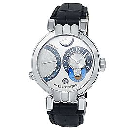 Harry Winston Premier Excenter 18k White Gold Manual Silver Watch