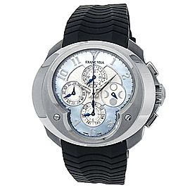 Franc Vila Master Quantieme Stainless Steel Rubber Automatic Blue MOP Watch Fva9