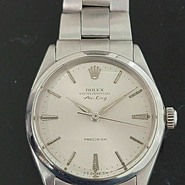 Mens Rolex Oyster Precision 1002 Air King 34mm Automatic 1960s wPaper RA249