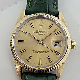 Mens Rolex Oyster Perpetual Date 15505 34mm Gold-Capped Automatic 1980s RA212