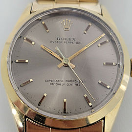 Mens Rolex Oyster Ref 1024 34mm Gold-Capped Automatic 1960s wr RA200