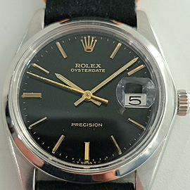 Mens Rolex Oysterdate Precision Ref 6694 35mm Hand-Wind 1970s Vintage RJC110