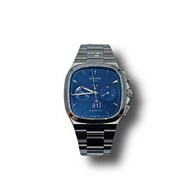 Glashutte Seventies 37-02-03-02-70 Panorama Date Chronograph Blue Dial Watch