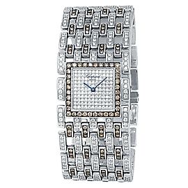 Chopard Montres Dame 18k White Gold Quartz Diamonds Ladies Watch 10/6971