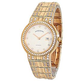 Vacheron Constantin Phidias 18k Yellow Gold Diamonds Silver Watch 650384