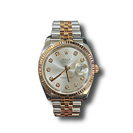 Rolex 36 MM Datejust 18K Rose Gold Stainless Steel