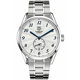 TAG HEUER CARRERA HERITAGE AUTOMATIC MENS SILVER LUXURY WATCH