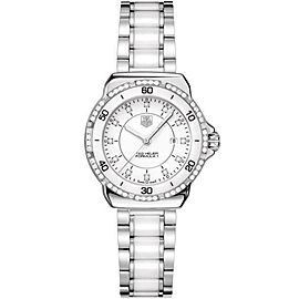 TAG HEUER FORMULA 1 DIAMOND WHITE CERAMIC LADIES LUXURY WATCH