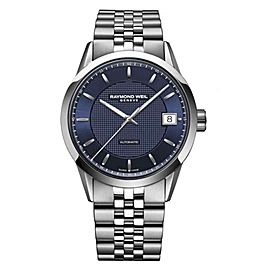 RAYMOND WEIL FREELANCER MEN'S BLUE AUTOMTAIC LUXURY 42MM WATCH