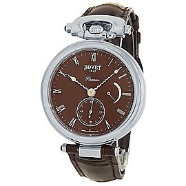 Bovet Amadeo Fleurier 18k White Gold Leather Auto Chocolate Men's Watch