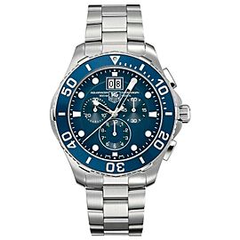 TAG HEUER CAN1011.BA0821 AQUARACER QUARTZ CHRONOGRAPH MENS BLUE BIG DATE WATCH