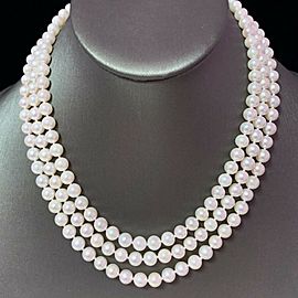 Mikimoto Akoya Pearl Necklace 16" 18k Gold