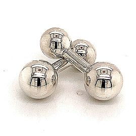 Tiffany & Co Estate Sterling Silver Barbell Cufflinks