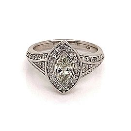 Diamond Ring Size 6.5 14k White Gold 0.45 TCW 4.88g Certified $5,950 120603