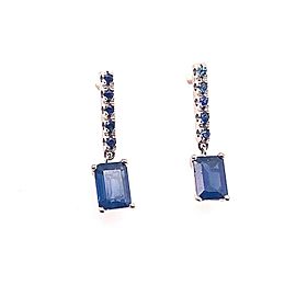 Natural Sapphire Dangle Earrings 14k Gold 2.01 TCW Certified $3,950 018682