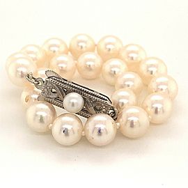 Mikimoto Estate Akoya Pearl Bracelet 7" Sterling Silver 7 mm M224