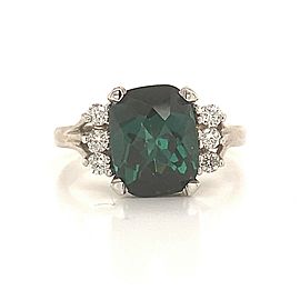 Natural Tourmaline Diamond Ring Size 6.5 14k Gold 3.5TCW Certified $4,290 121153